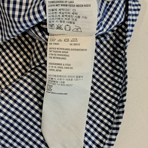 Abercrombie & Fitch Men's Small Long Sleeve Button Down Muscle Fit Plaid Shirt - Picture 8 of 15